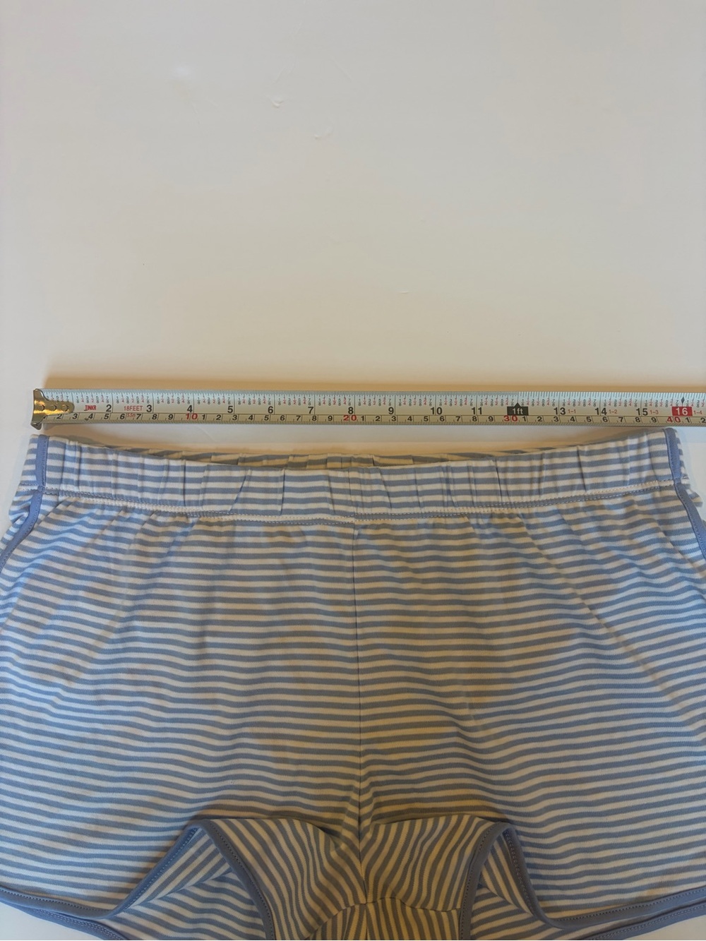 LAKE Pajamas Pima Cotton Striped Sleep Shorts M Blue White - Picture 4 of 6